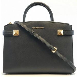 💯Brand new Karla soffiano leather Black Sachel💯